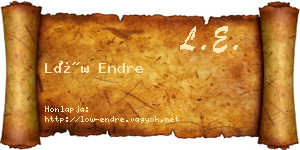 Löw Endre névjegykártya