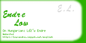 endre low business card
